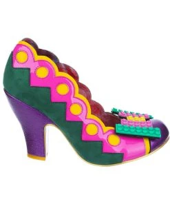 Irregular Choice Play Date 80's Pumps Pink Green