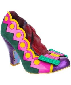 Irregular Choice Play Date 80's Pumps Pink Green