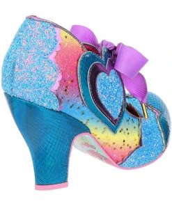 Irregular Choice Right On Heart 50's Pumps In Aqua
