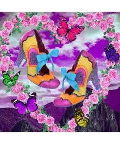 Irregular Choice Right On Heart 50's Pumps Purple New In