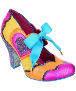 Irregular Choice Right On Heart 50's Pumps Purple New In