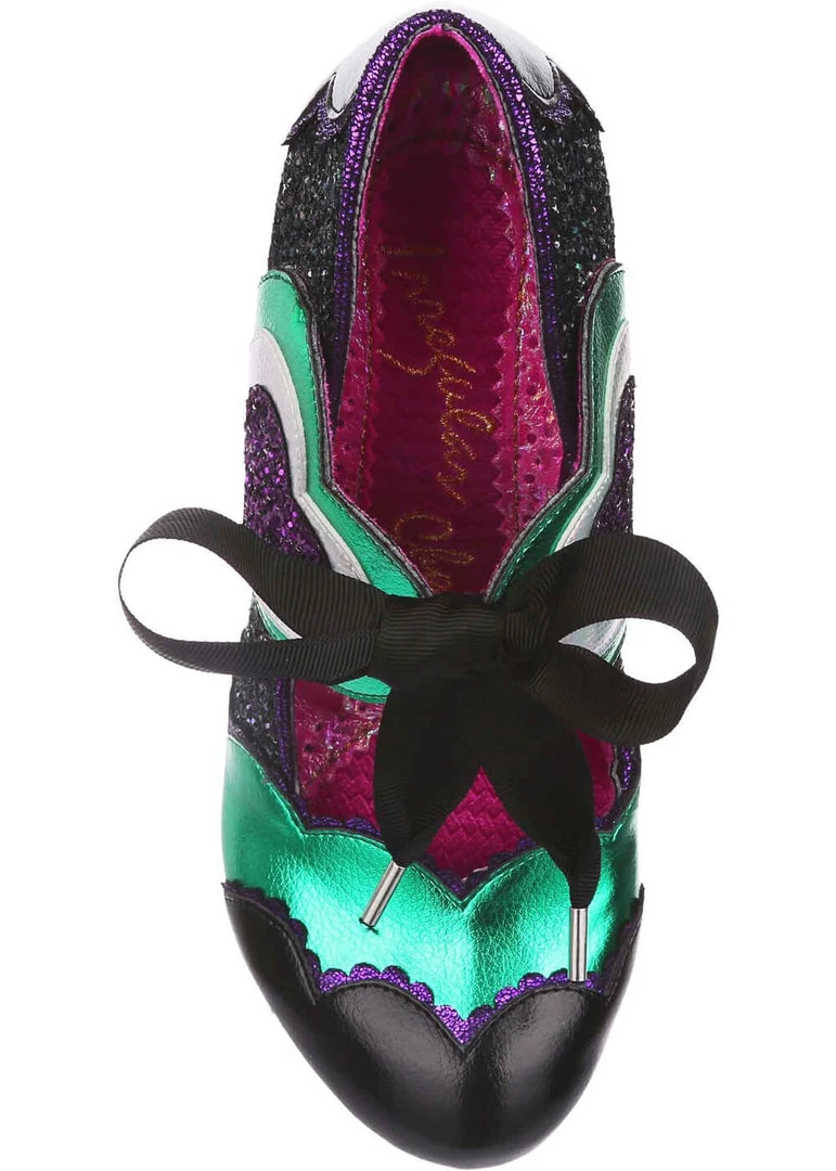 New In Irregular Choice Right On Heart 50's Pumps Black