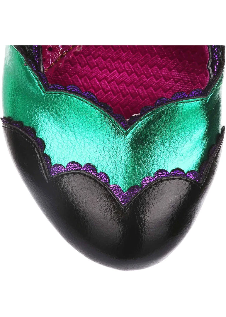 New In Irregular Choice Right On Heart 50's Pumps Black