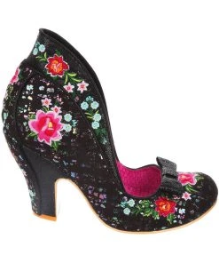 New In Irregular Choice Fancy Folk Pumps Black