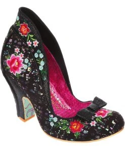New In Irregular Choice Fancy Folk Pumps Black