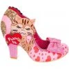 New In Irregular Choice Smitten Kittens Cat 50's Pumps Pink