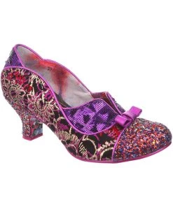 New In Irregular Choice Hold Up 40's Pumps Pink Purple