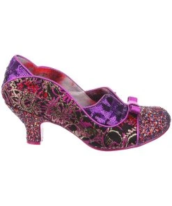 New In Irregular Choice Hold Up 40's Pumps Pink Purple