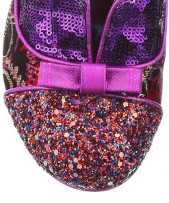 New In Irregular Choice Hold Up 40's Pumps Pink Purple