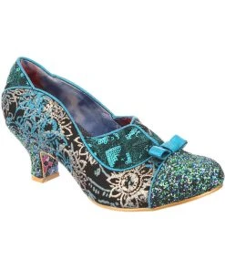 Irregular Choice Hold Up 40's Pumps Blue Green