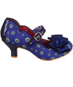 New In Irregular Choice Spring Breeze Flowers 60's Pumps Blue
