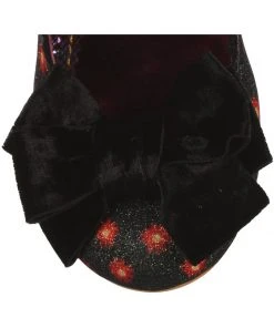 New In Irregular Choice Spring Breeze Flowers 60's Pumps Black