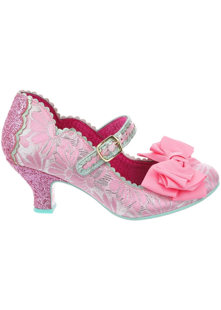 New In Irregular Choice Summer Breeze 40's Pumps Pink
