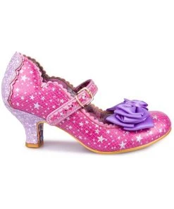 New In Irregular Choice Summer Breeze Stars 50's Pumps Pink