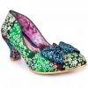 New In Irregular Choice Dazzle Razzle Floral 40's Pumps Green