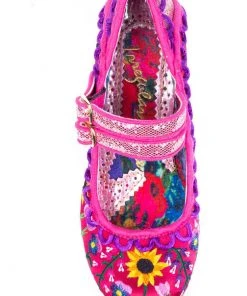 New In Irregular Choice Charmers Market 60's Pumps Pink