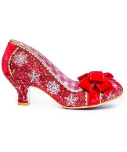 New In Irregular Choice Party Snow Queen 50's Pumps Red