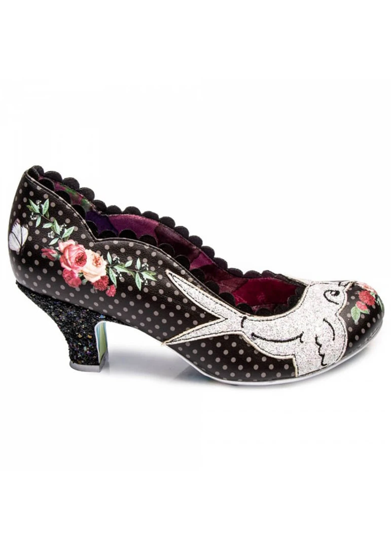 Irregular Choice Fly Free Swallow 50's Pumps Black