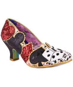Irregular Choice Playing Cards Showdown 50's Pumps Black New In