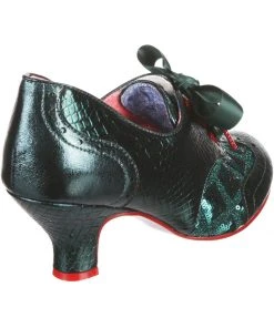 Irregular Choice Cobbles 40's Pumps Dark Green New In