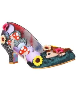 Irregular Choice Hedgerow Happiness 50's Pumps Green New In
