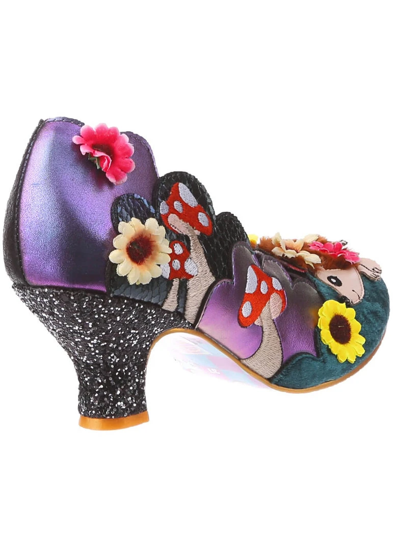 Irregular Choice Hedgerow Happiness 50's Pumps Green New In
