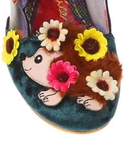 Irregular Choice Hedgerow Happiness 50's Pumps Green New In