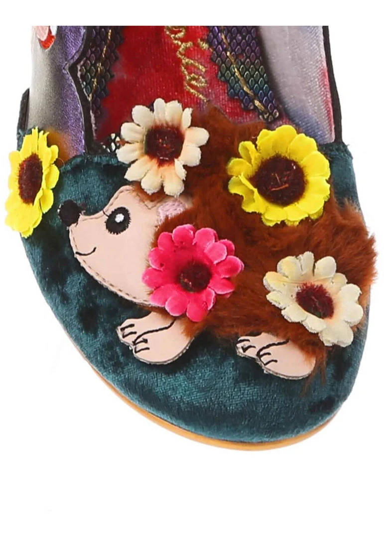 Irregular Choice Hedgerow Happiness 50's Pumps Green New In