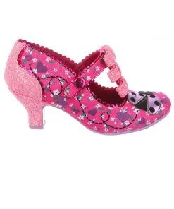Irregular Choice Ladybuggin 50's Pumps Pink New In