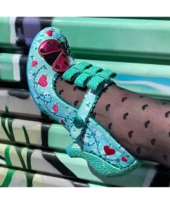Irregular Choice Ladybuggin 50's Pumps Green