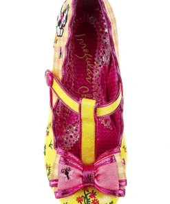 Irregular Choice Catching Butterflies Cat Pumps Yellow