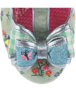 Irregular Choice Catching Butterflies Cat Pumps Green New In