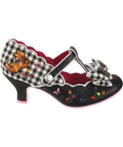 New In Irregular Choice Catching Butterflies Cat Pumps Black