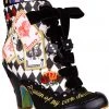 Irregular Choice Playing Cards Full House Boots Black New In