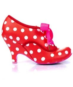 Irregular Choice Bright Eyes Polkadot 50's Pumps Red White