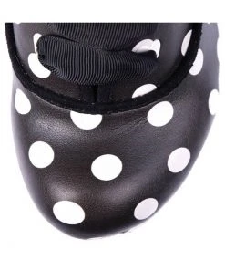 Irregular Choice Bright Eyes Polkadot 50's Pumps Black White New In