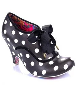 Irregular Choice Bright Eyes Polkadot 50's Pumps Black White New In