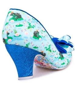 New In Irregular Choice Lady Ban Joe Frog 50's Pumps Blue