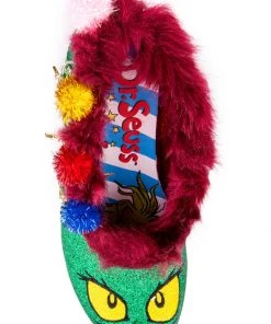 New In Irregular Choice The Grinch Merry Grinchmas Pumps Green Burgundy