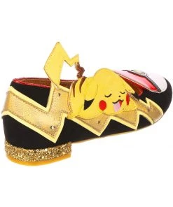 New In Irregular Choice Pokémon Pikachu Dreams Ballerinas Flats Black