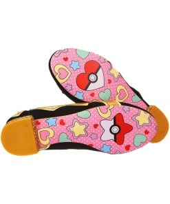 New In Irregular Choice Pokémon Pikachu Dreams Ballerinas Flats Black