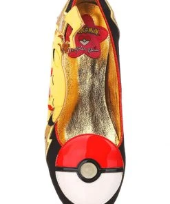 New In Irregular Choice Pokémon Pikachu Dreams Ballerinas Flats Black