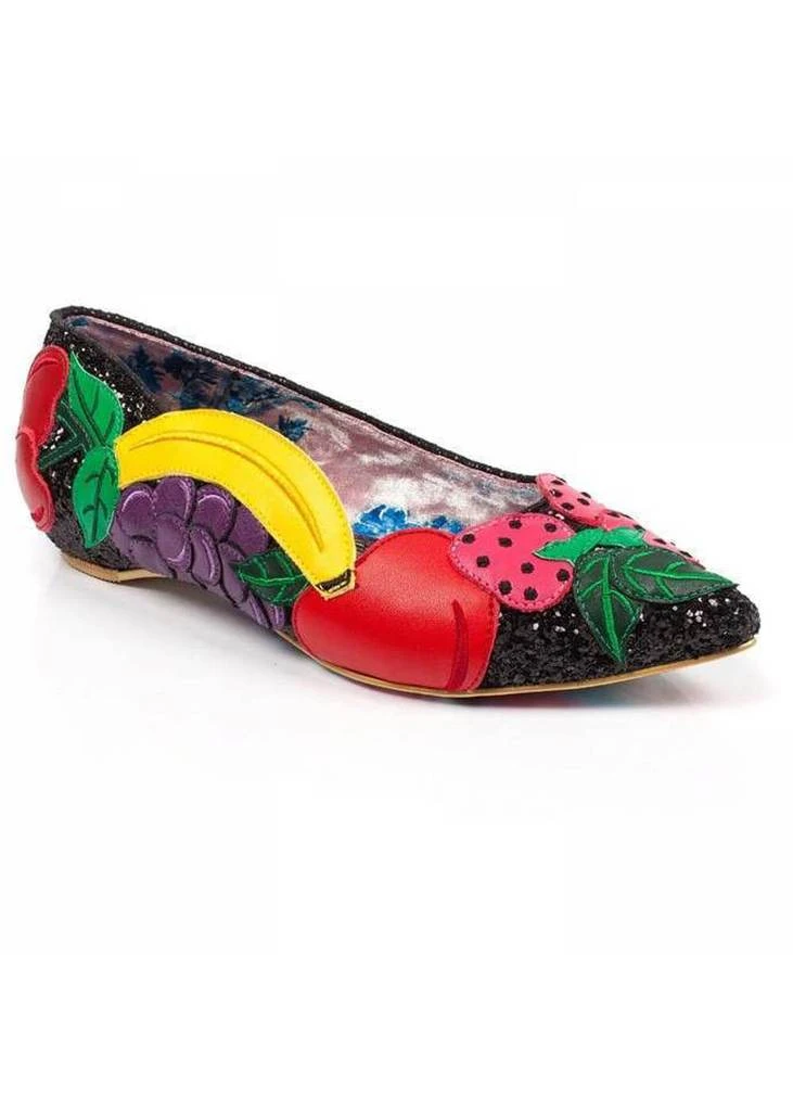 Irregular Choice Fruity Bowl Flats Black SALE