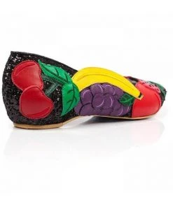 Irregular Choice Fruity Bowl Flats Black SALE