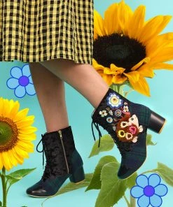 Irregular Choice Hedge Hugs 60's Boots Black