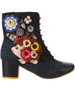 Irregular Choice Hedge Hugs 60's Boots Black