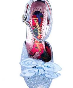 Irregular Choice Flickety Kiss Glitter 50's Pumps Blue