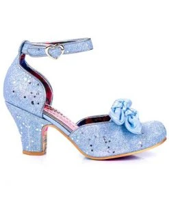 Irregular Choice Flickety Kiss Glitter 50's Pumps Blue