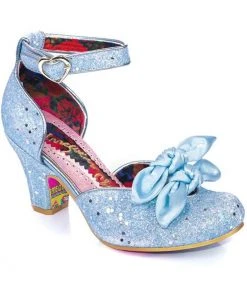 Irregular Choice Flickety Kiss Glitter 50's Pumps Blue