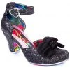 New In Irregular Choice Flickety Kiss Glitter 50's Pumps Black